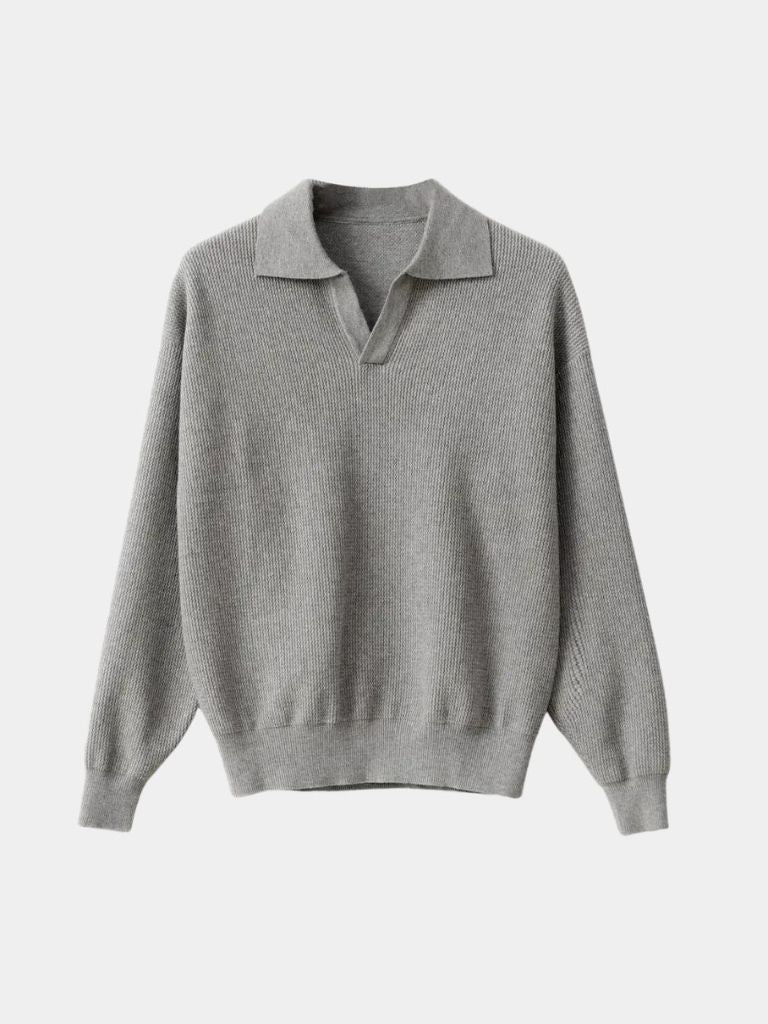 Men's V-Neck Polo Sweater - Finley & Family