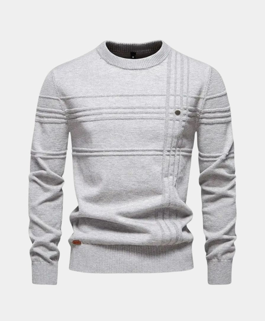 Knitted Striped Cotton Sweater - Finley & Family