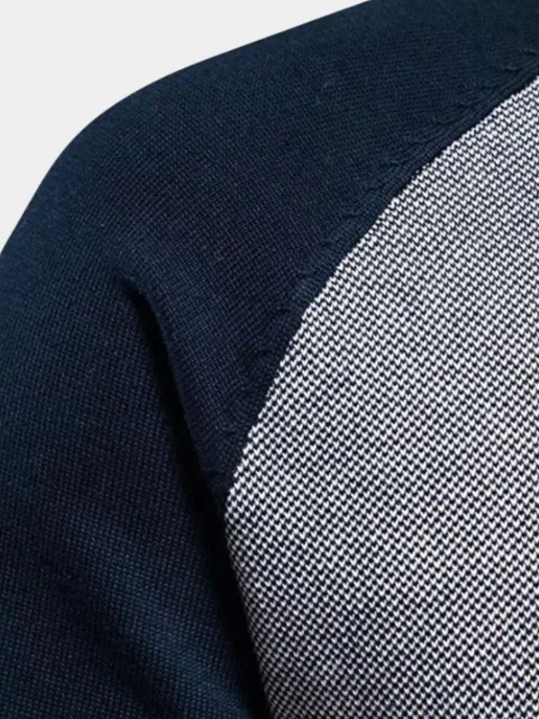 High-Zip Colour Block Cardigan - Finley & Family