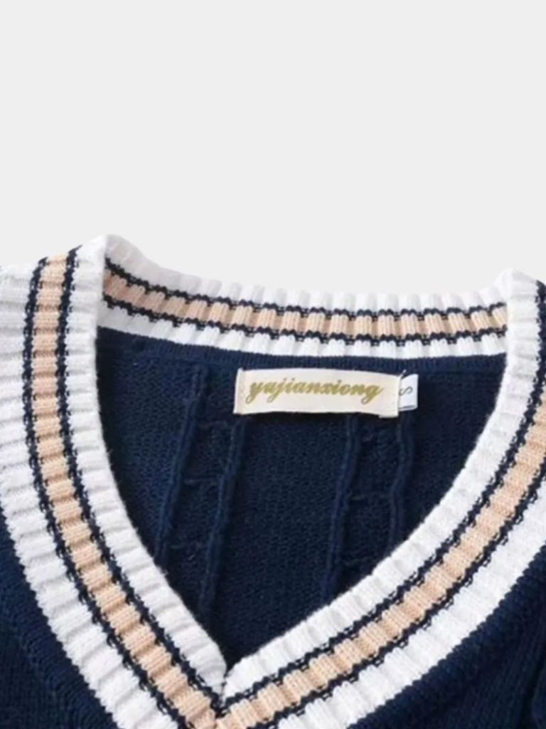 Elegant Knit Vest with V-Neck - Finley & Family