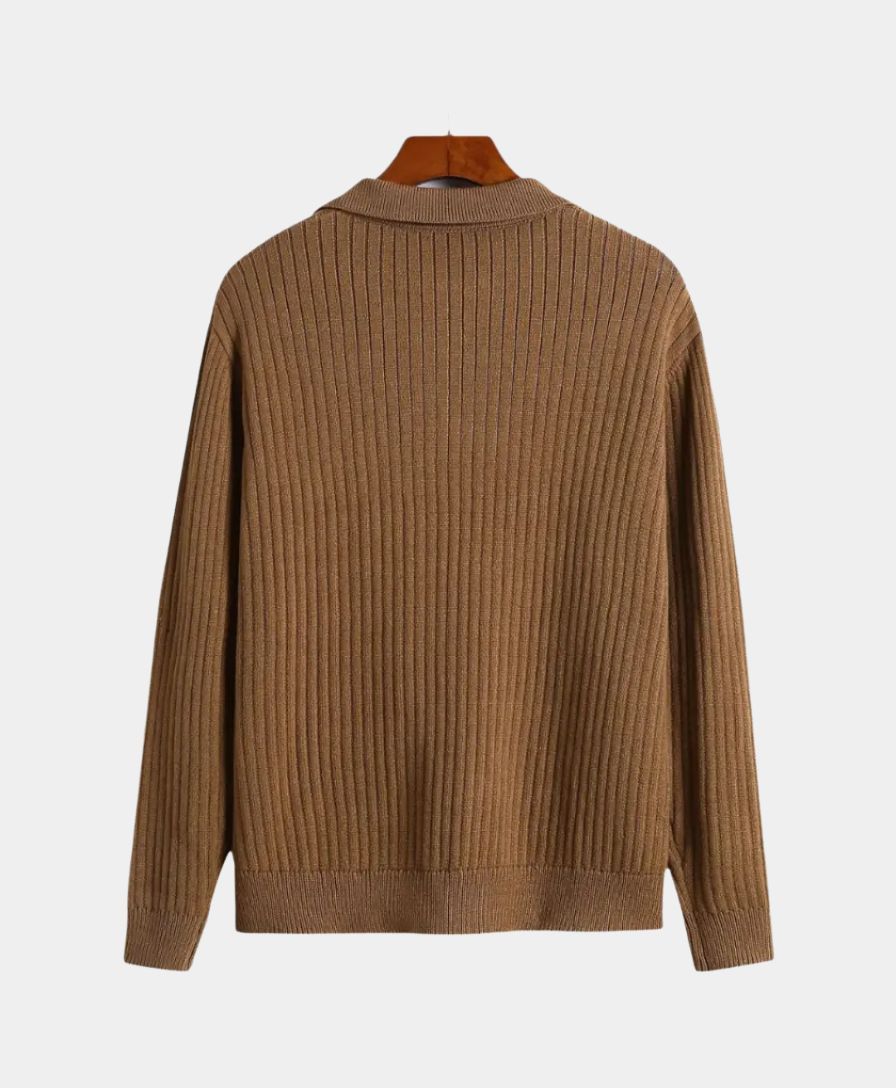 Polyester Sweater with V-Neck - Finley & Family