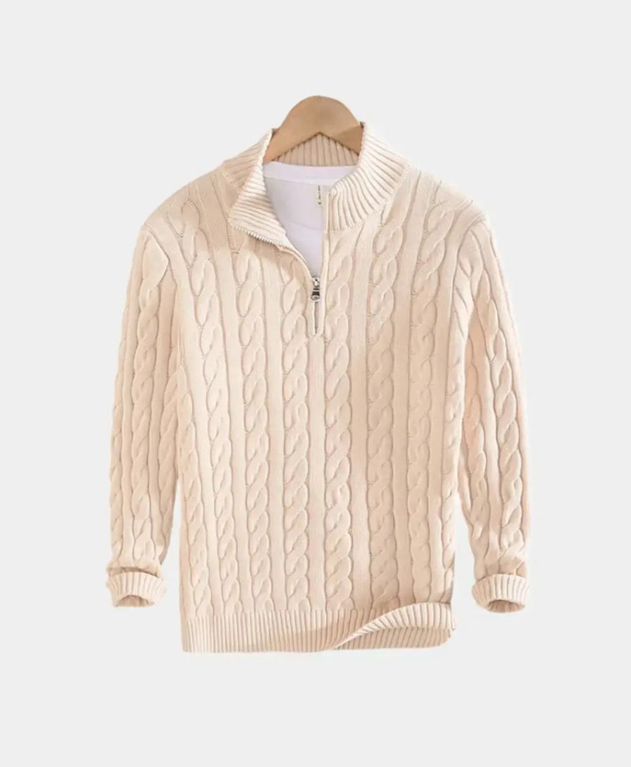 Essential Zip Collar Sweater - Finley & Family