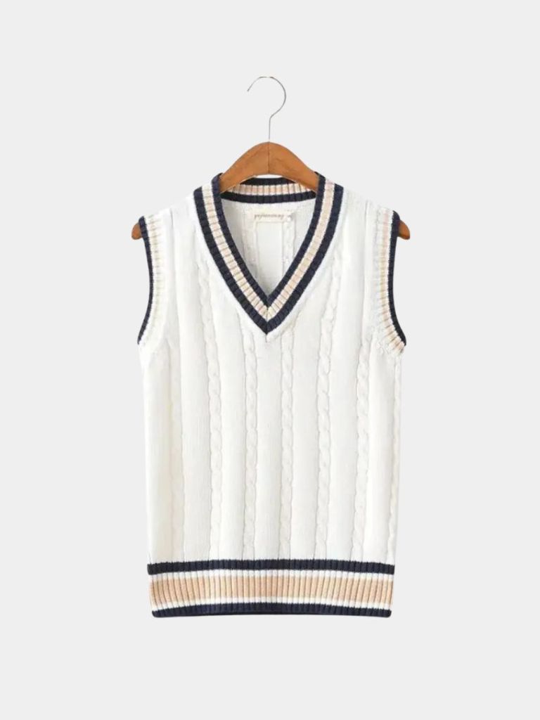 Elegant Knit Vest with V-Neck - Finley & Family