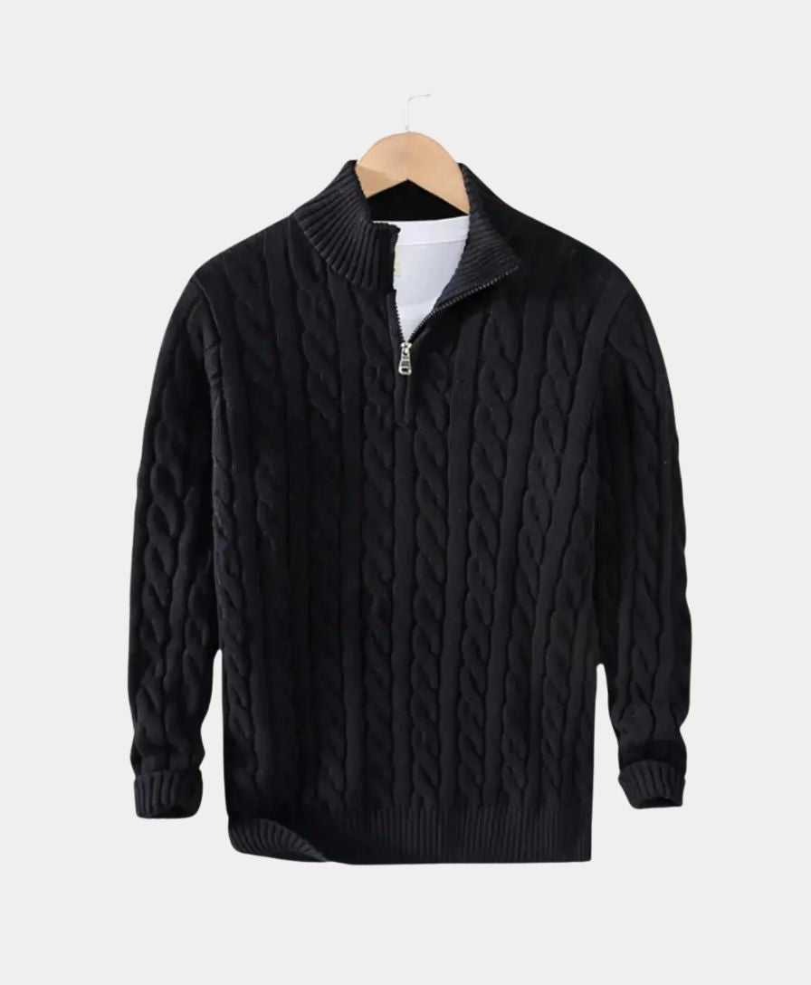 Essential Zip Collar Sweater - Finley & Family