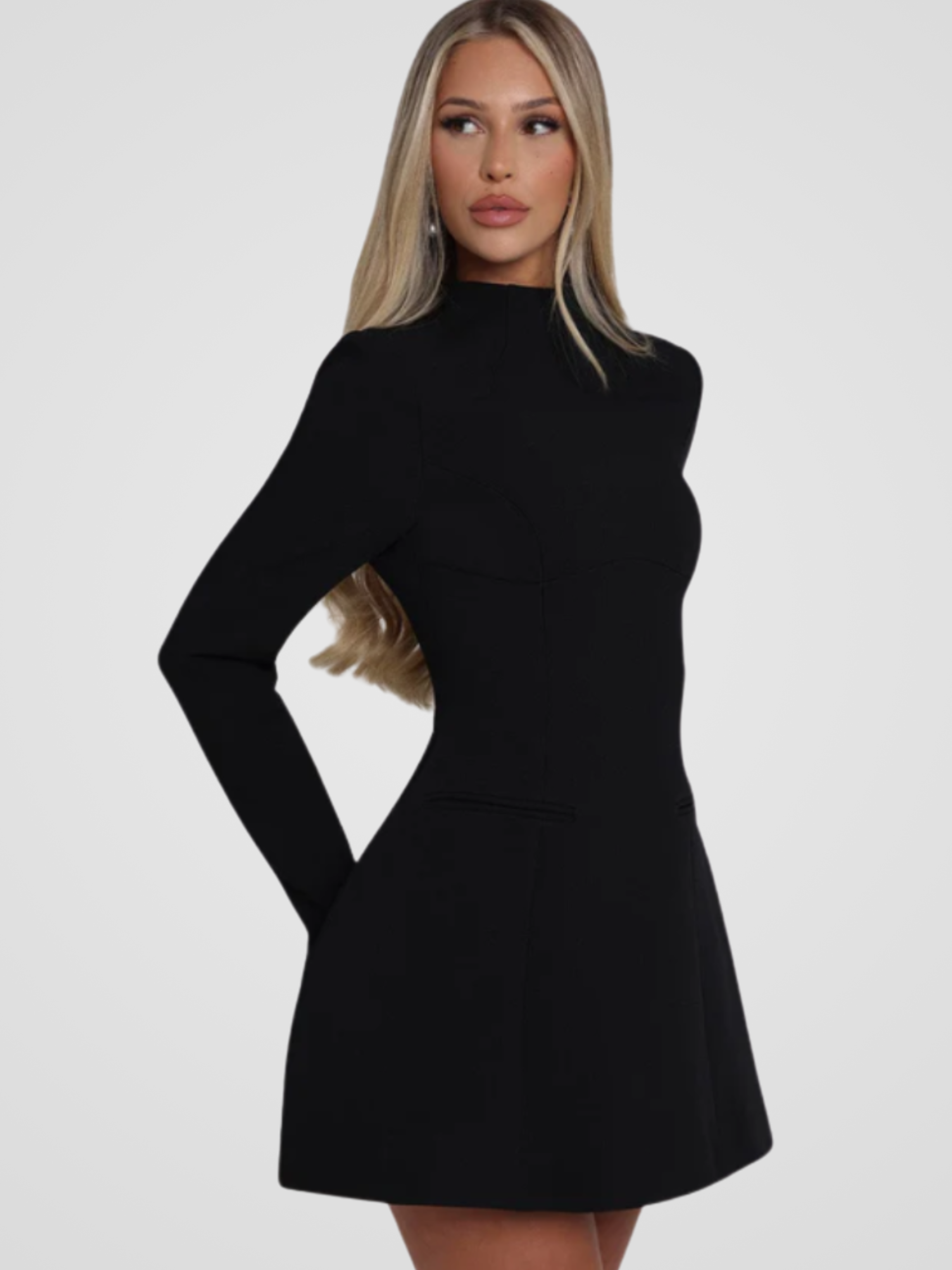 VICTORIA SCULPTED MINI DRESS