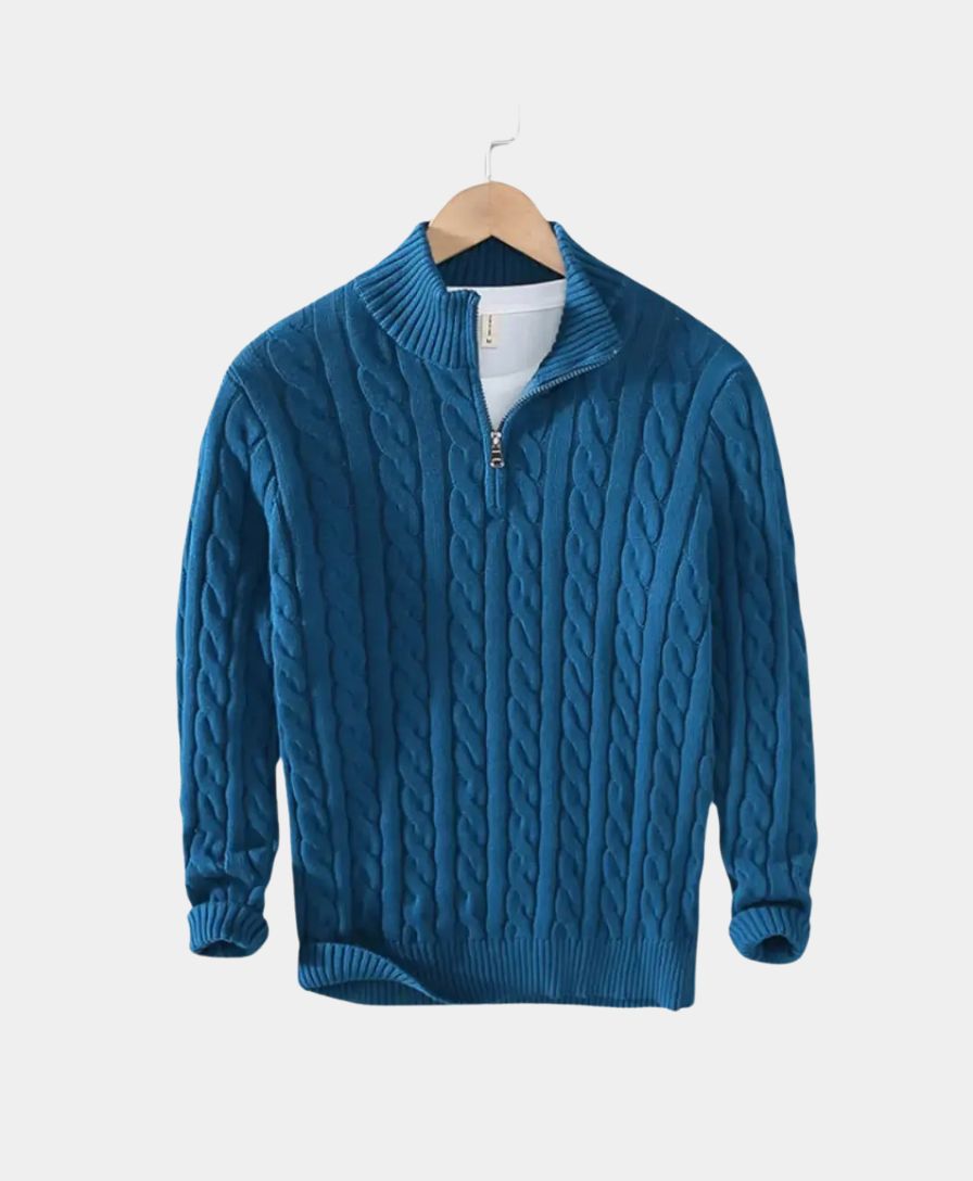 Essential Zip Collar Sweater - Finley & Family