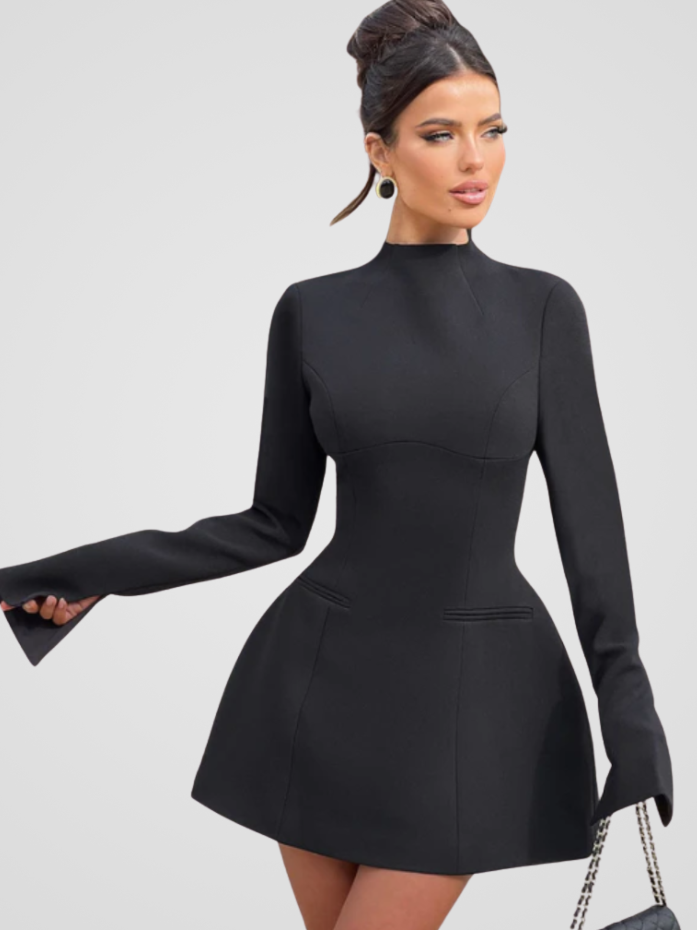 VICTORIA SCULPTED MINI DRESS