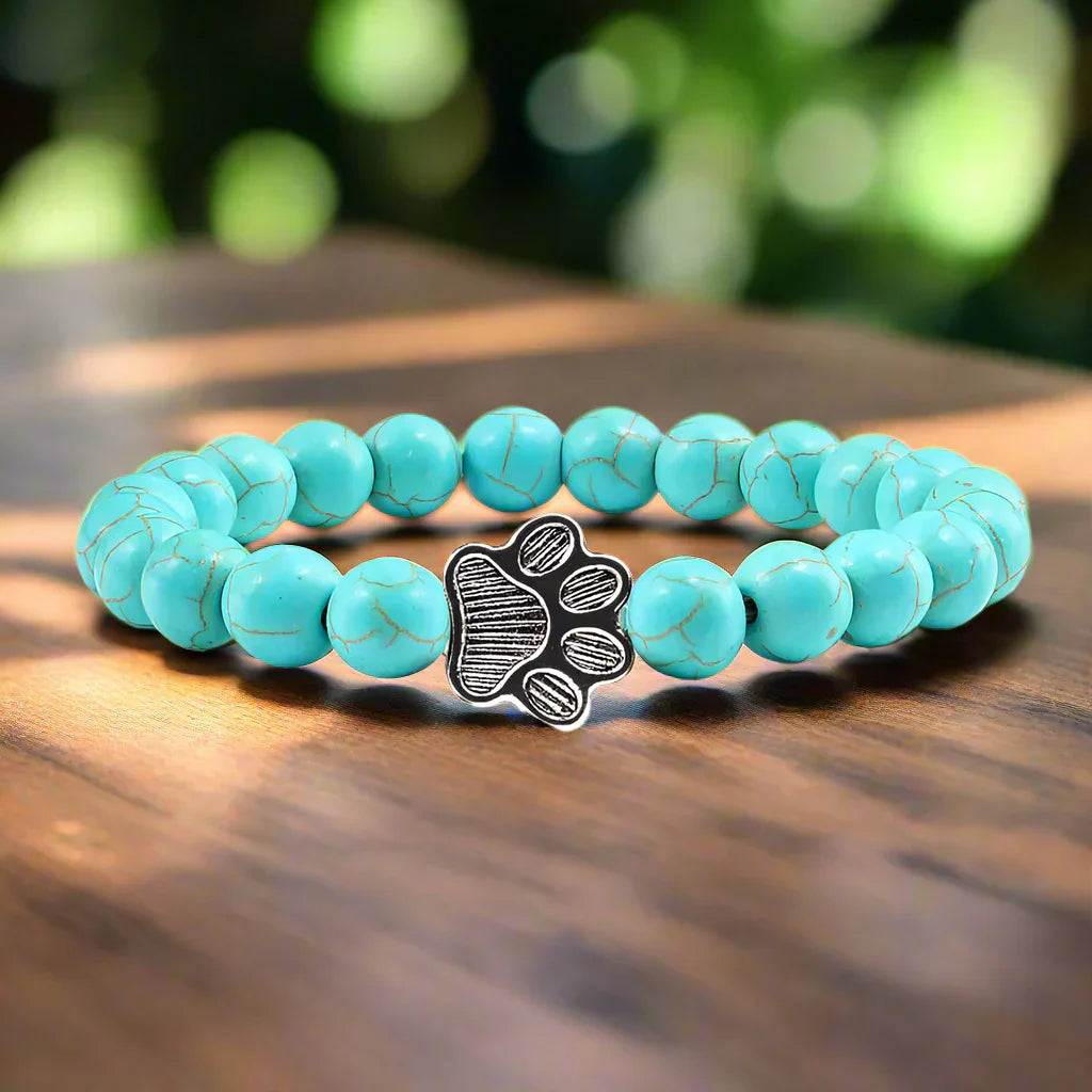 Bracelet with Paws Decorated with Beads