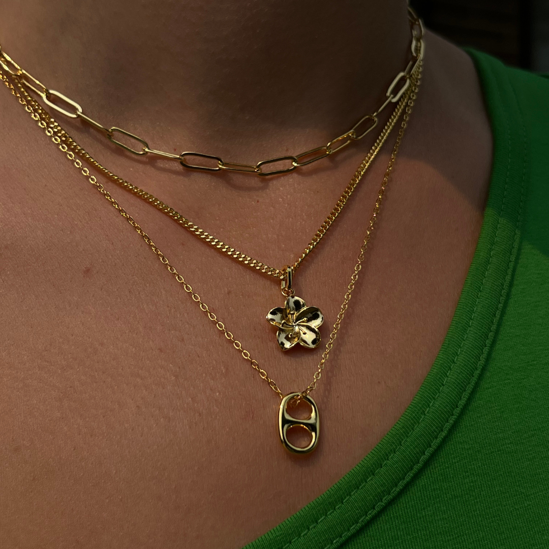 Hibiscus Flower Pendant Necklace