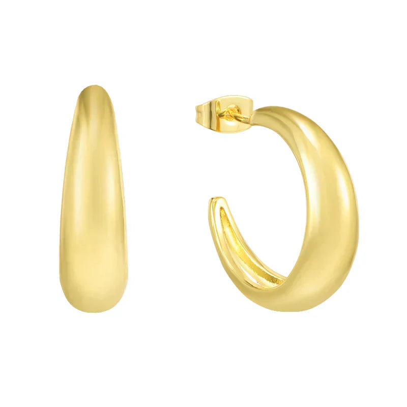 Round Hoop Earrings