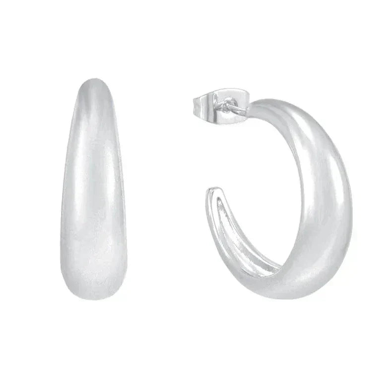 Round Hoop Earrings