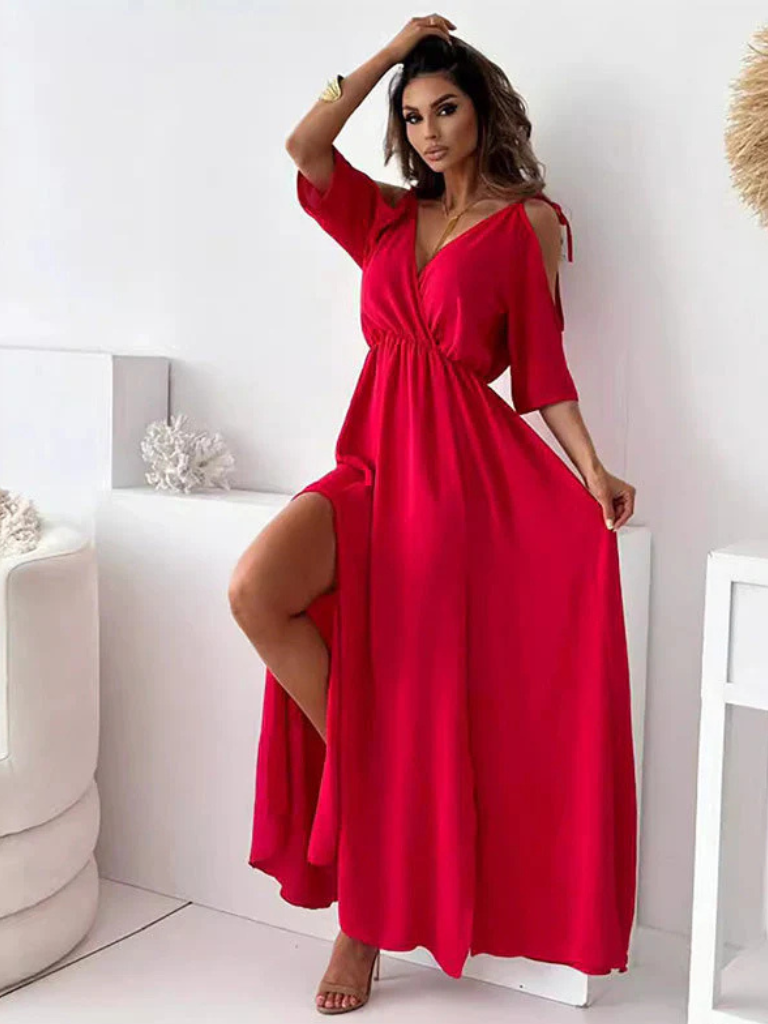 VELIA SPLIT MAXI DRESS