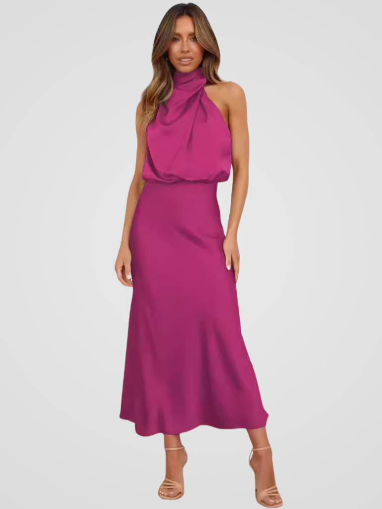 AURA DRAPE MIDI DRESS