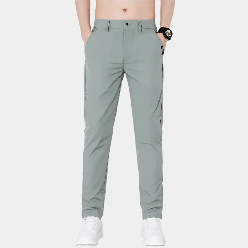 Elastic Waist Basic Trousers