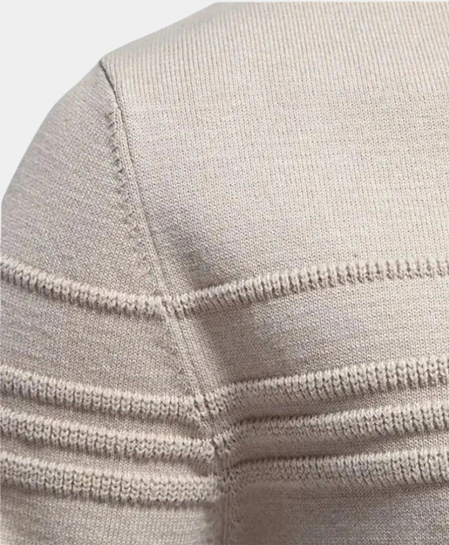 Knitted Striped Cotton Sweater - Finley & Family