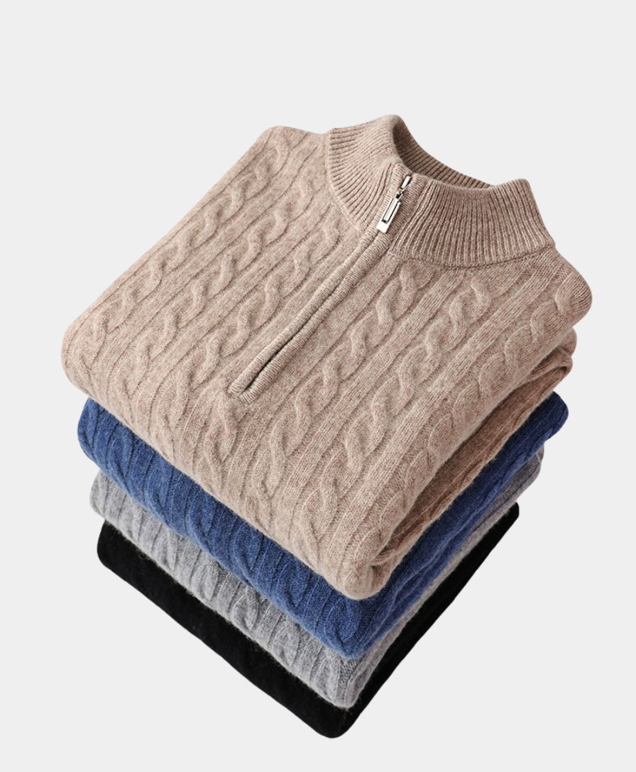 Essential Zip Collar Sweater - Finley & Family