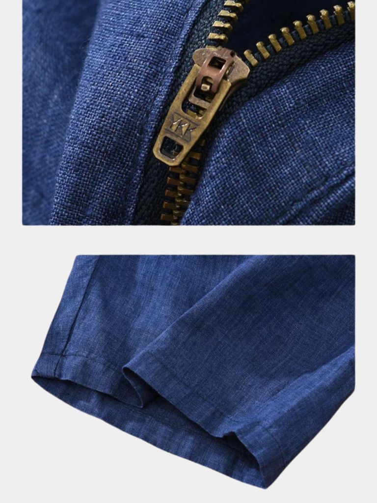 Horizon Blue Linen Shorts - Finley & Family