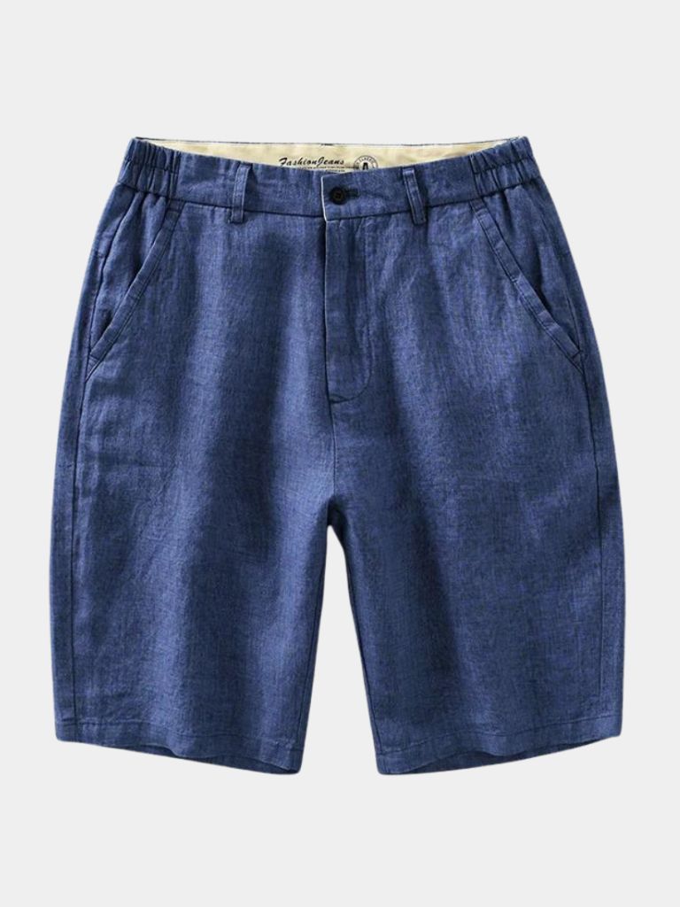 Horizon Blue Linen Shorts - Finley & Family