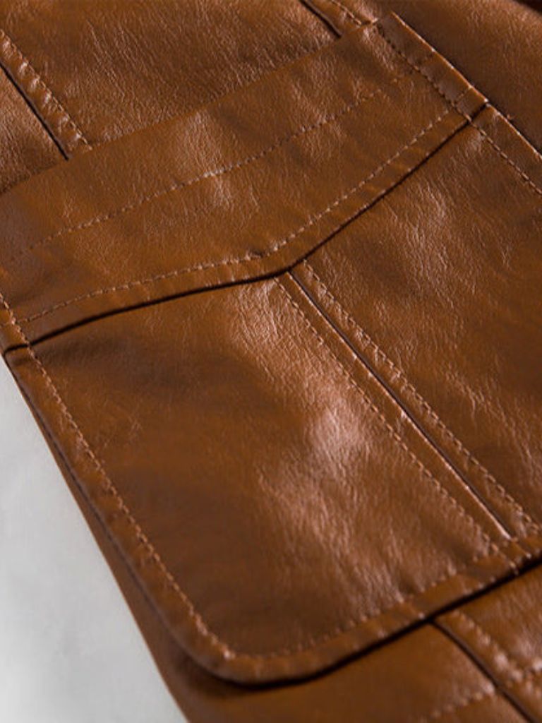 Finley & Family Bold Caramel Leather Jacket