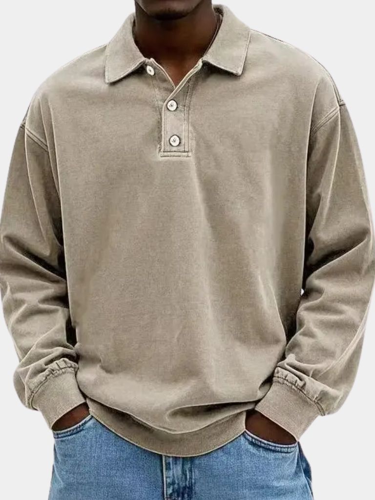 Canyon Mist Long Sleeve Polo – Finley & Family