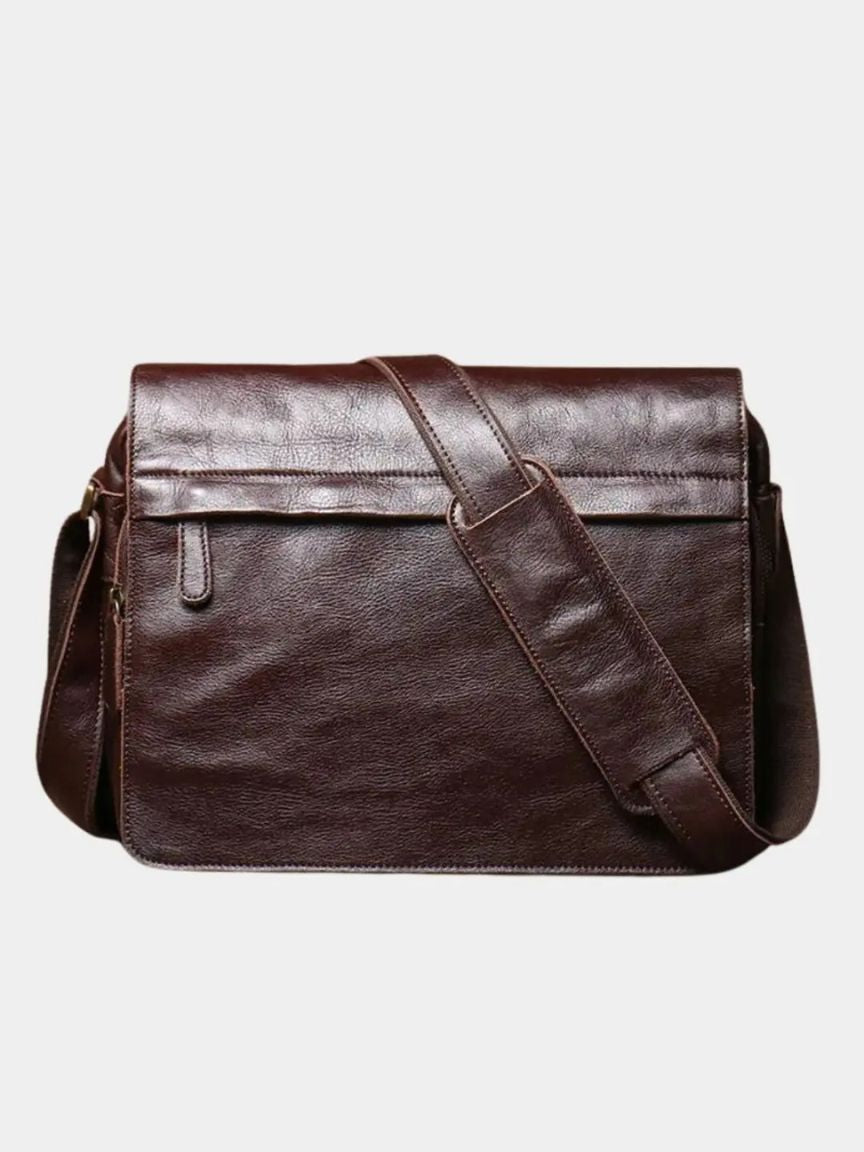 Finley & Family Timeless Leather Messenger Bag
