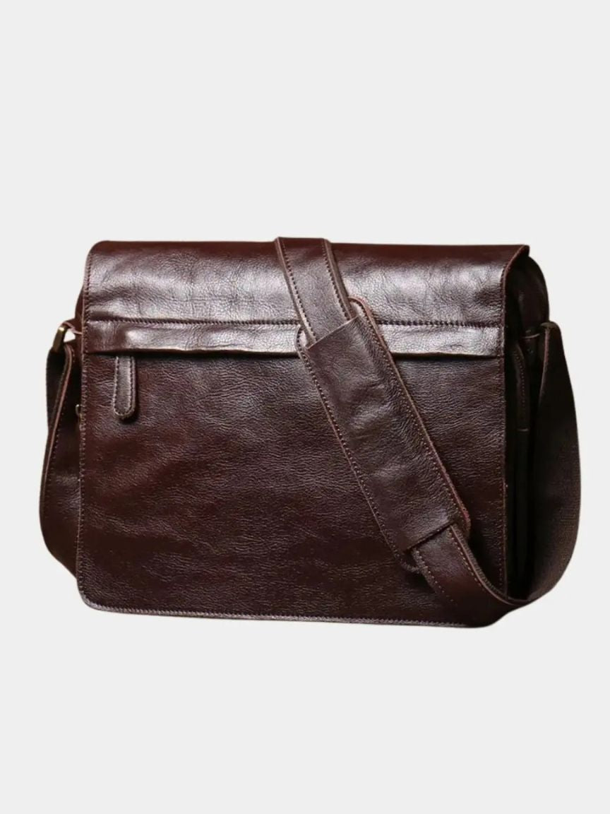 Finley & Family Timeless Leather Messenger Bag