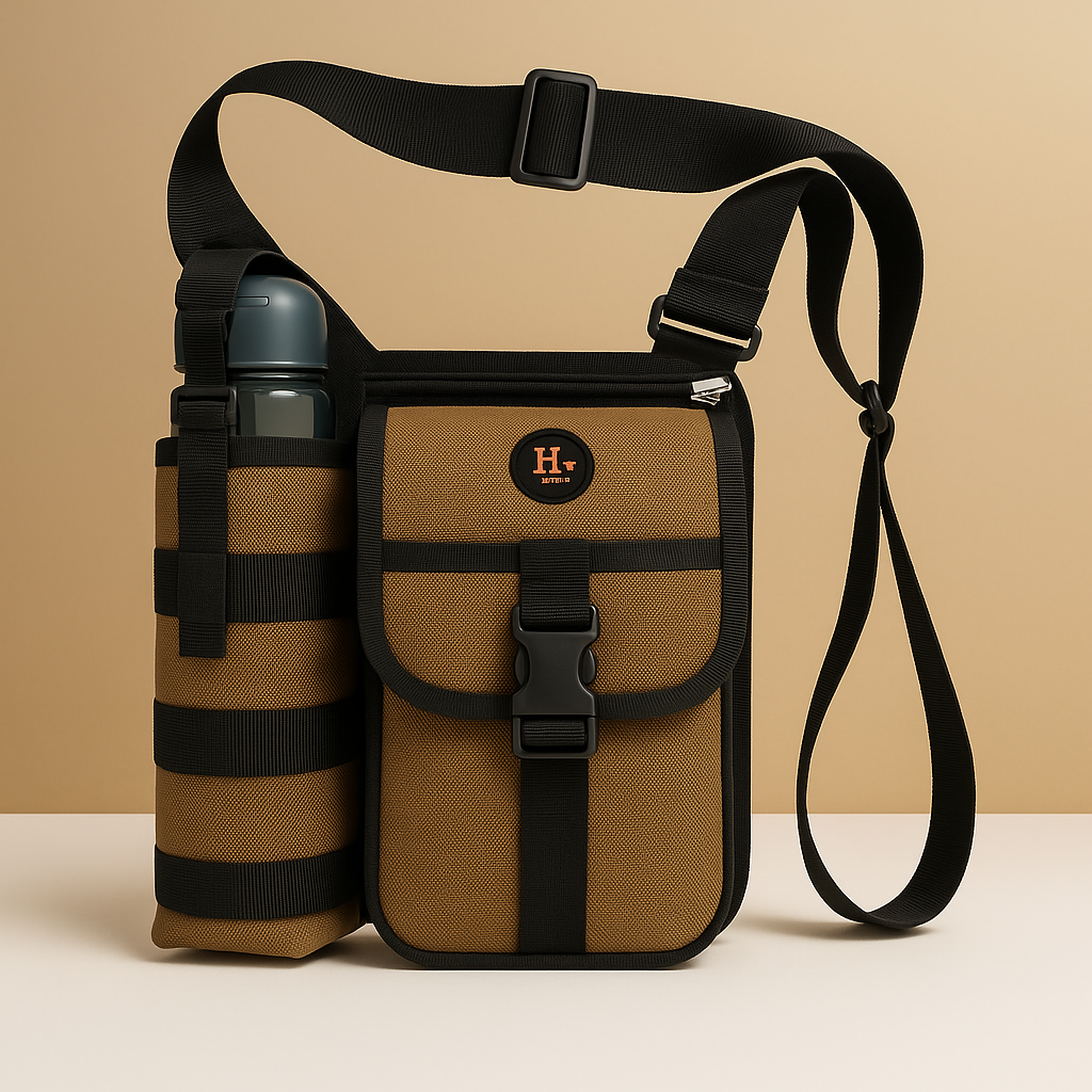 Compact crossbody water bottle carrier bag for men | Mason