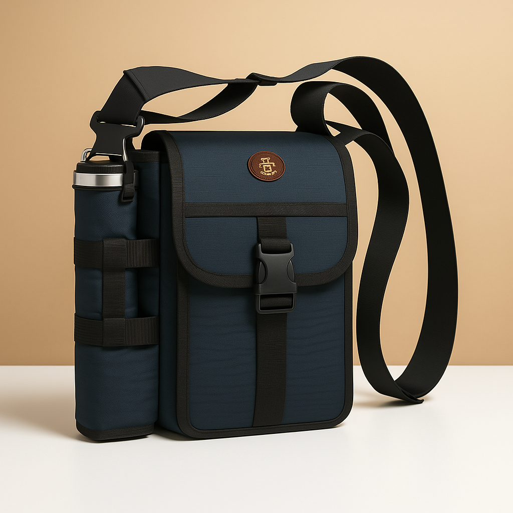 Compact crossbody water bottle carrier bag for men | Mason