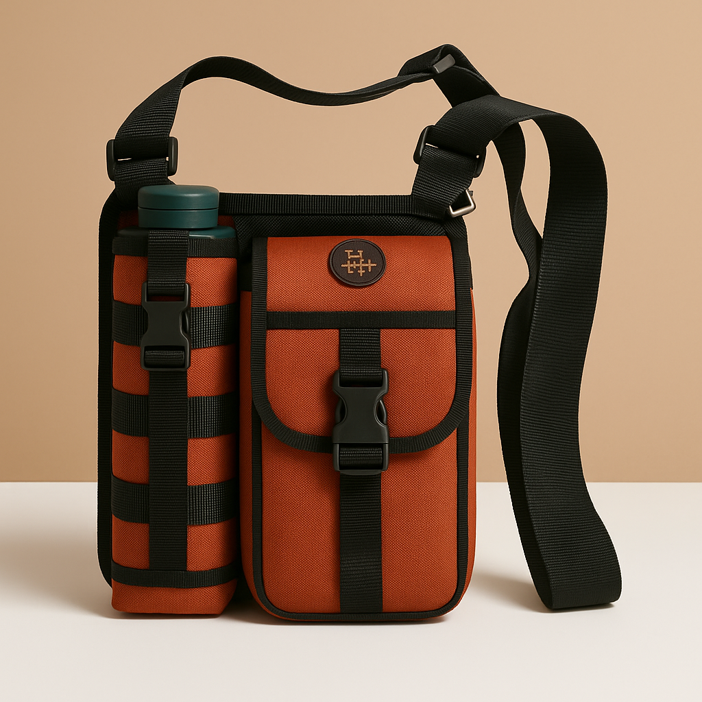 Compact crossbody water bottle carrier bag for men | Mason