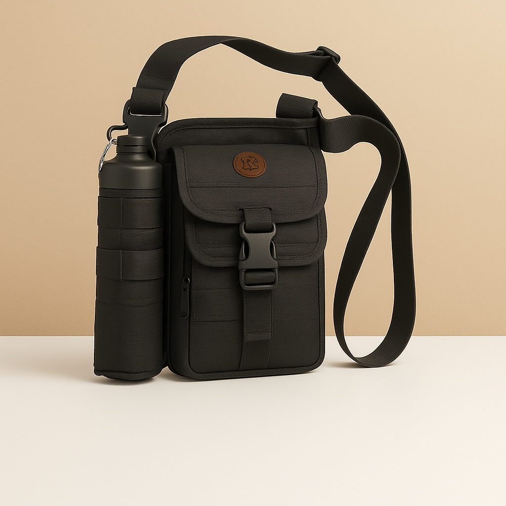 Compact crossbody water bottle carrier bag for men | Mason