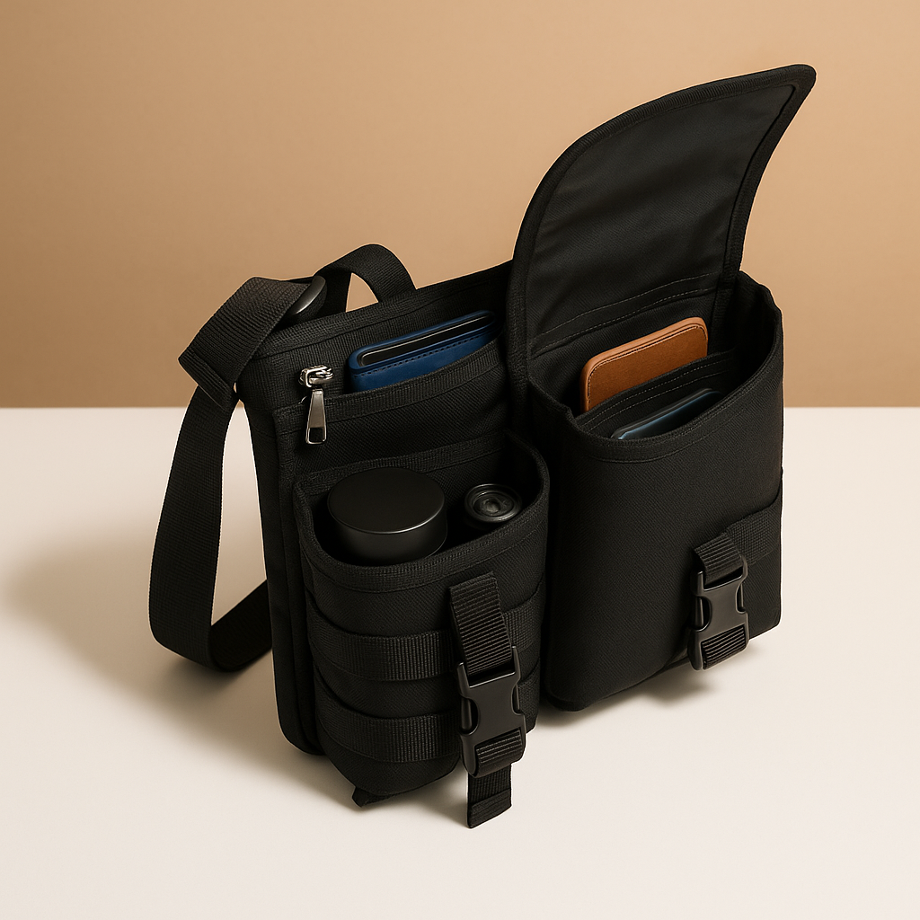 Compact crossbody water bottle carrier bag for men | Mason