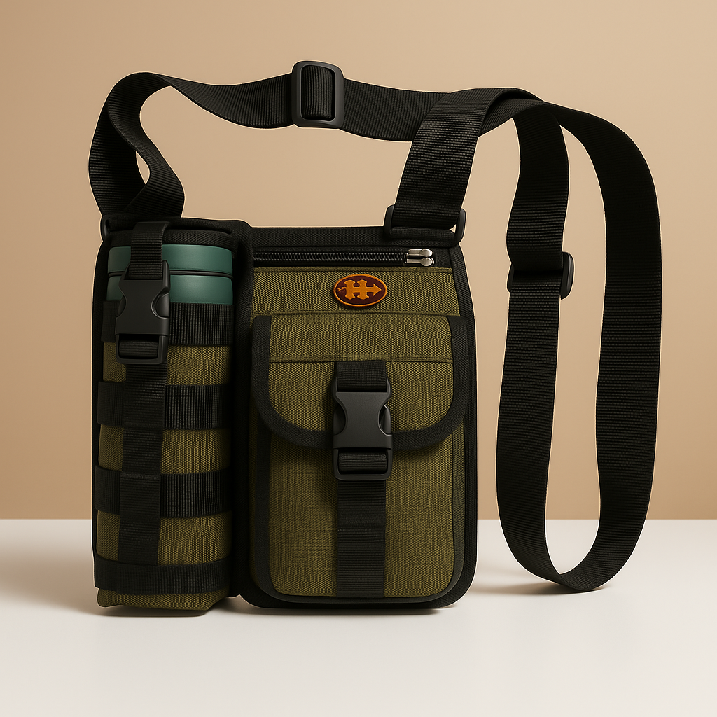 Compact crossbody water bottle carrier bag for men | Mason