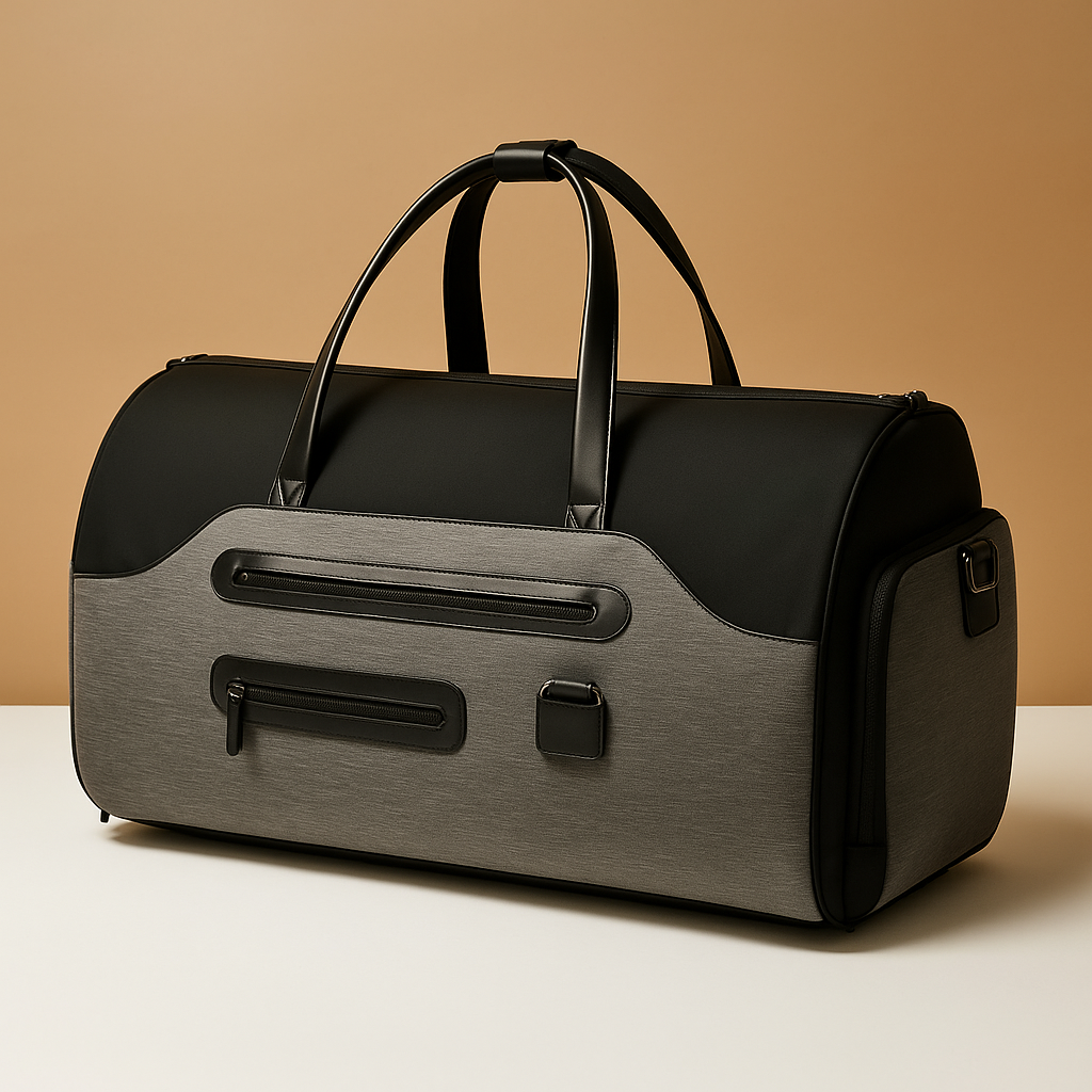 Convertible garment duffle bag with backpack straps for men | Nolan