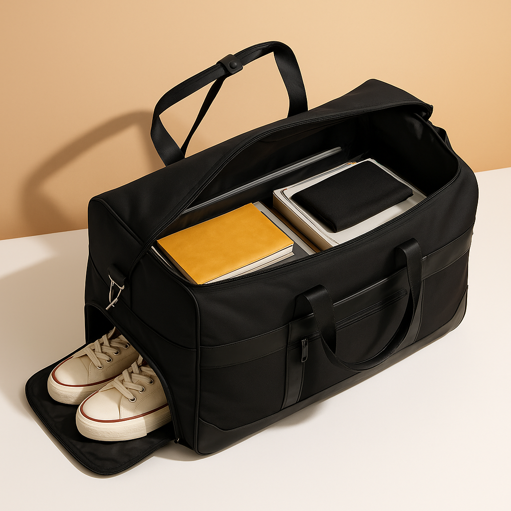 Convertible garment duffle bag with backpack straps for men | Nolan