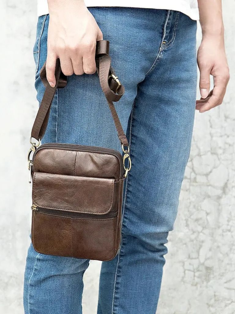 Finley & Family Essential Leather Crossbody Bag