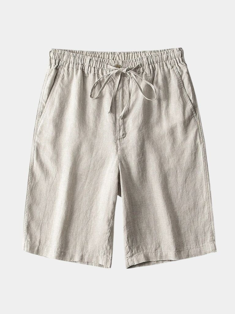 Grey Linen Shorts - Finley & Family