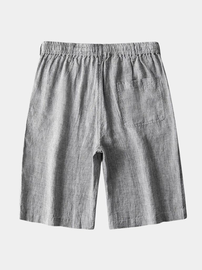 Grey Linen Shorts - Finley & Family