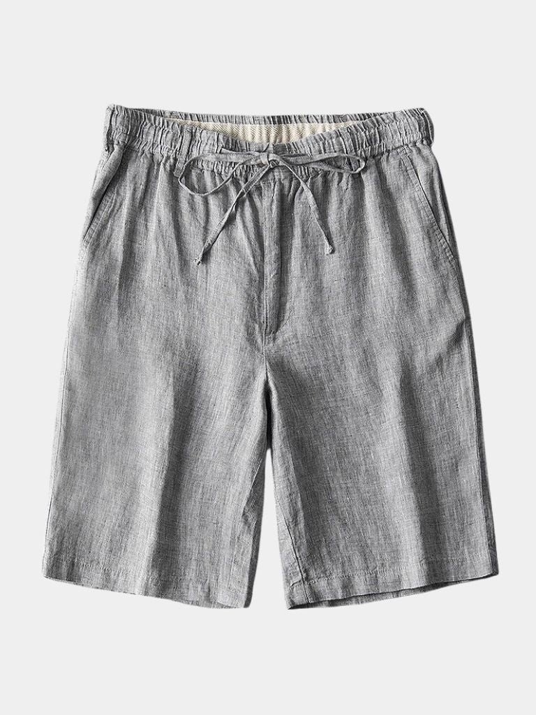 Grey Linen Shorts - Finley & Family