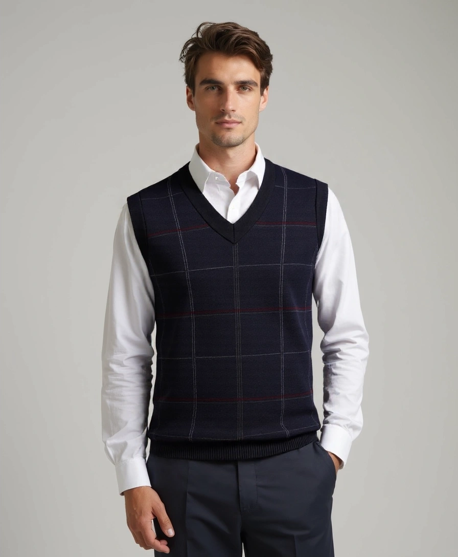 Kinit Plaid Academic Vest - Finley & Family
