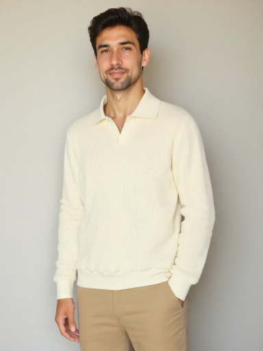 Men's V-Neck Polo Sweater - Finley & Family