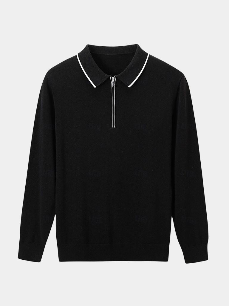 Ivory Elite Long Sleeve Polo – Finley & Family