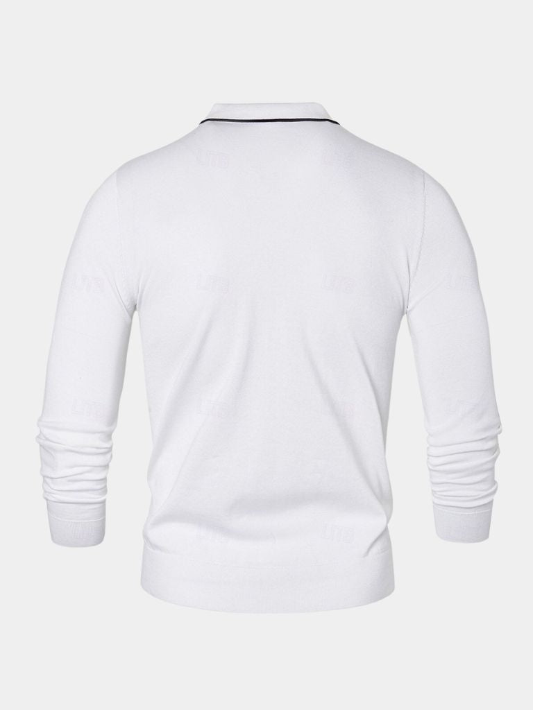 Ivory Elite Long Sleeve Polo – Finley & Family