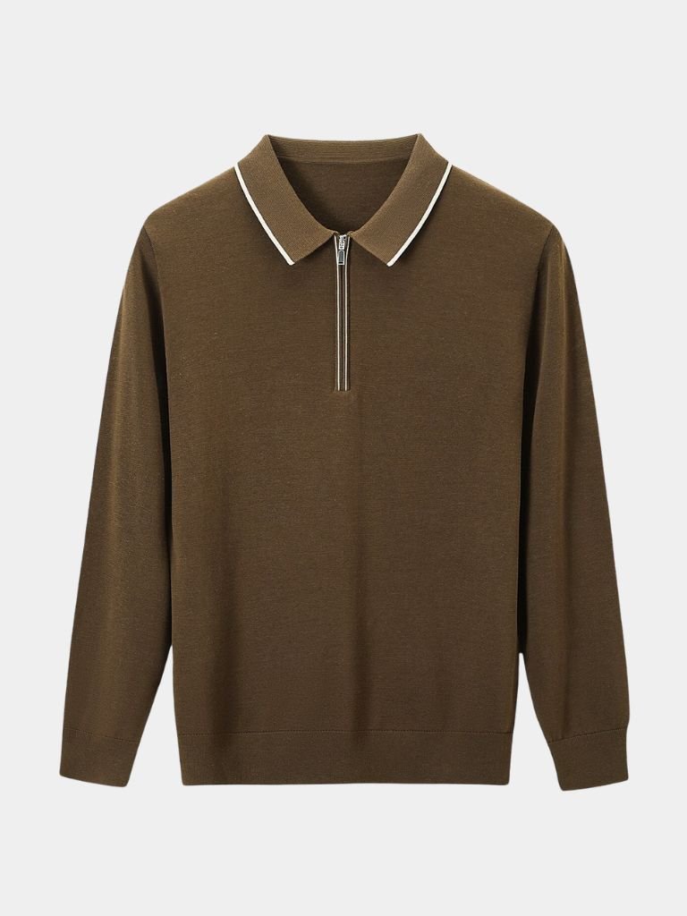Ivory Elite Long Sleeve Polo – Finley & Family