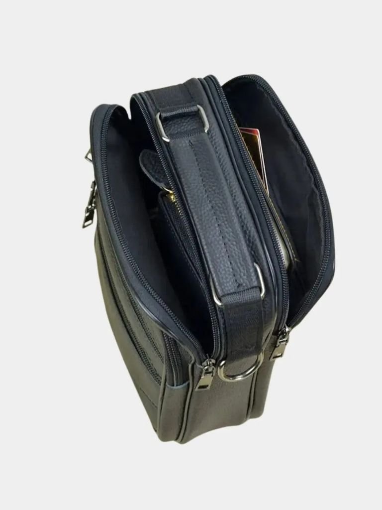 Cross and Crown Leather Handbag