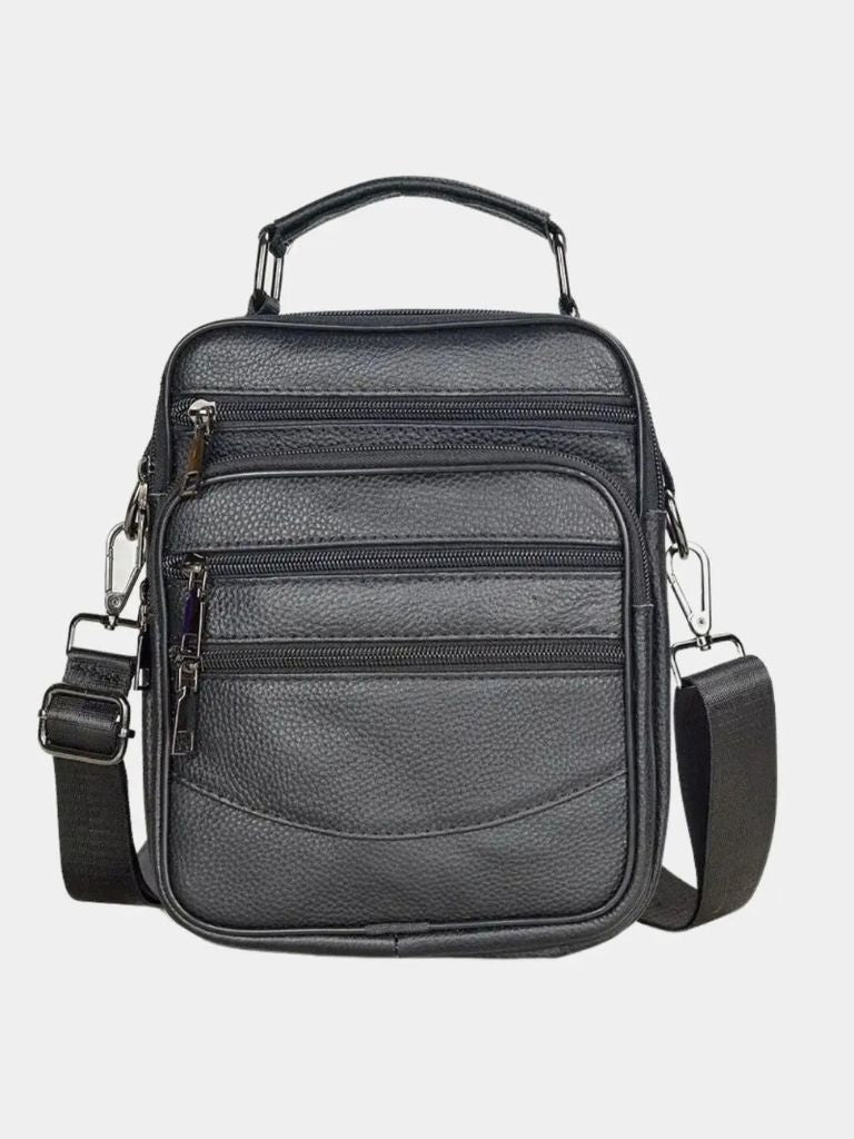 Cross and Crown Leather Handbag