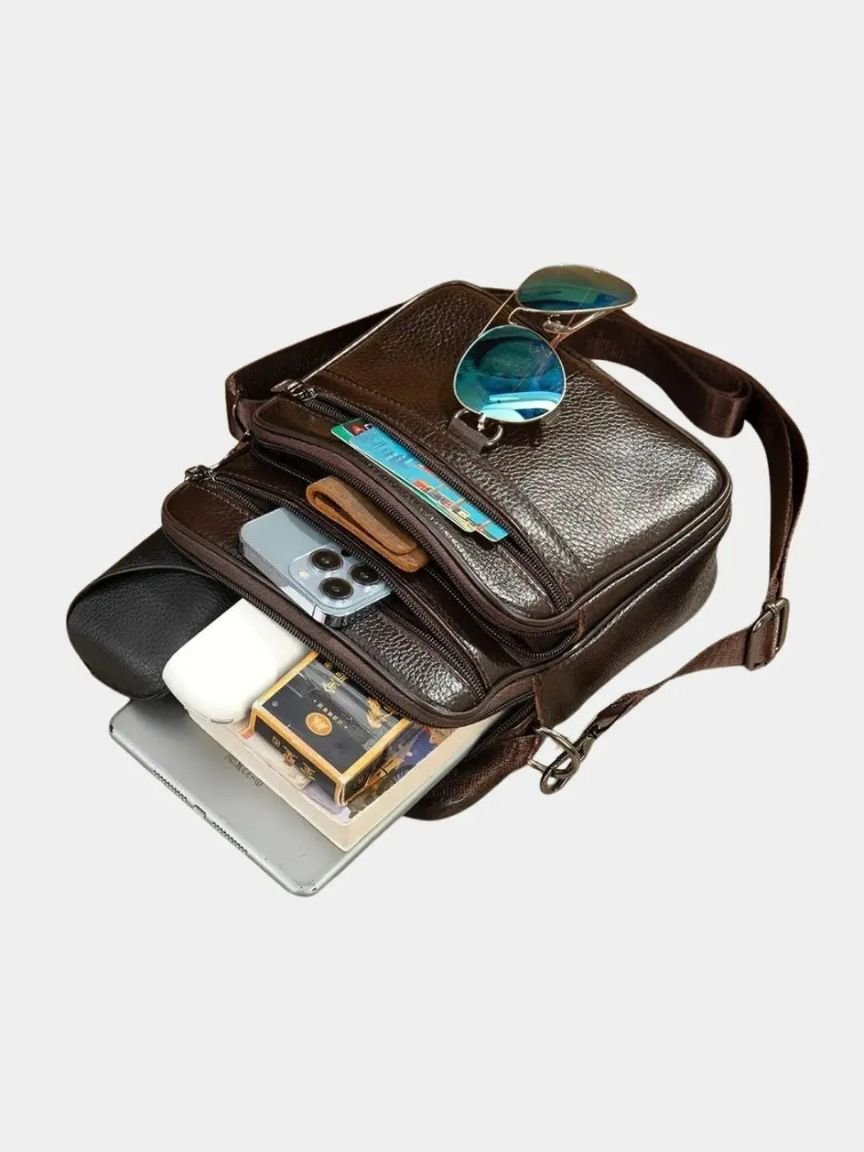 Finley & Family Men's Leather Crossbody Bag