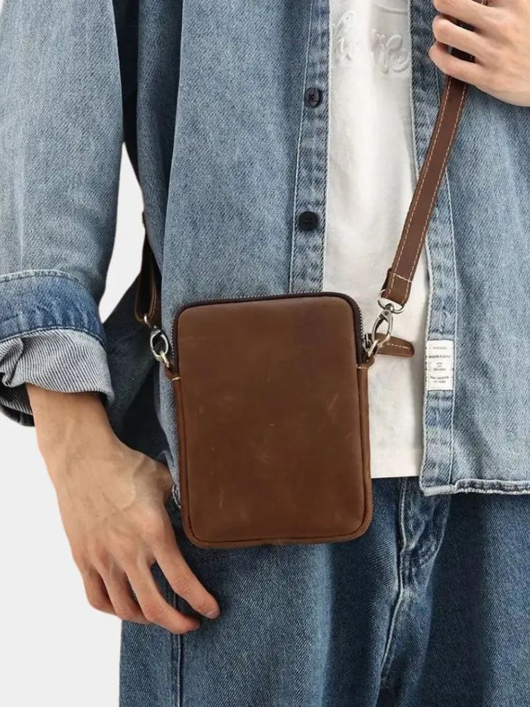 Finley & Family Minimalist Leather Crossbody Bag