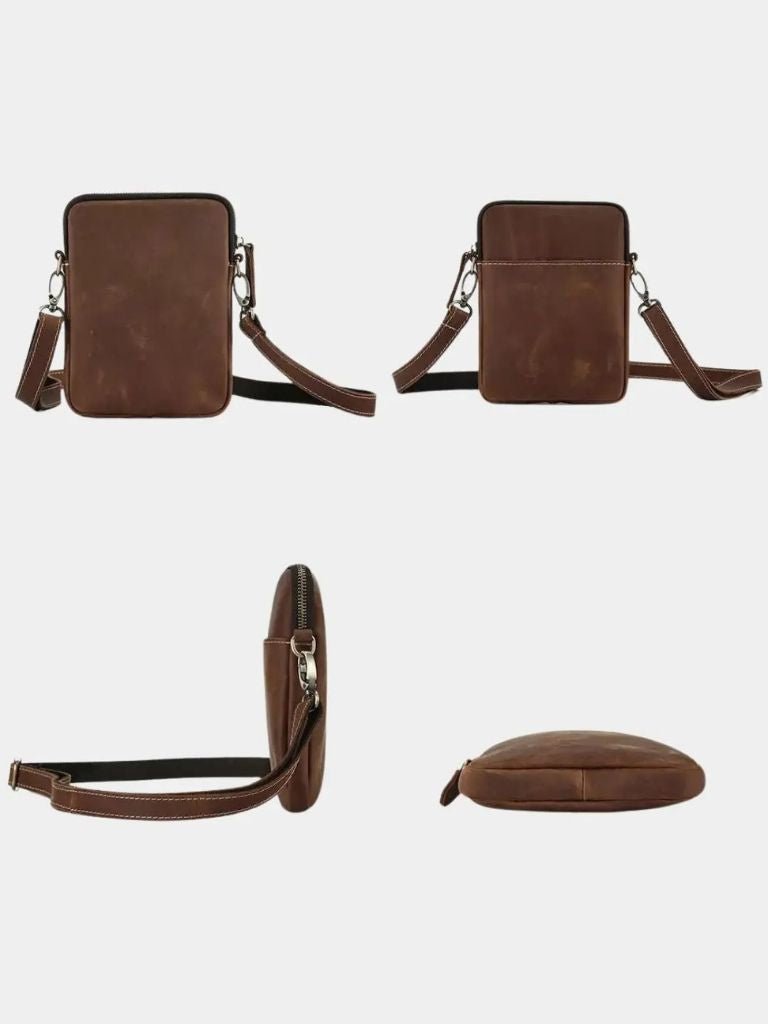 Finley & Family Minimalist Leather Crossbody Bag
