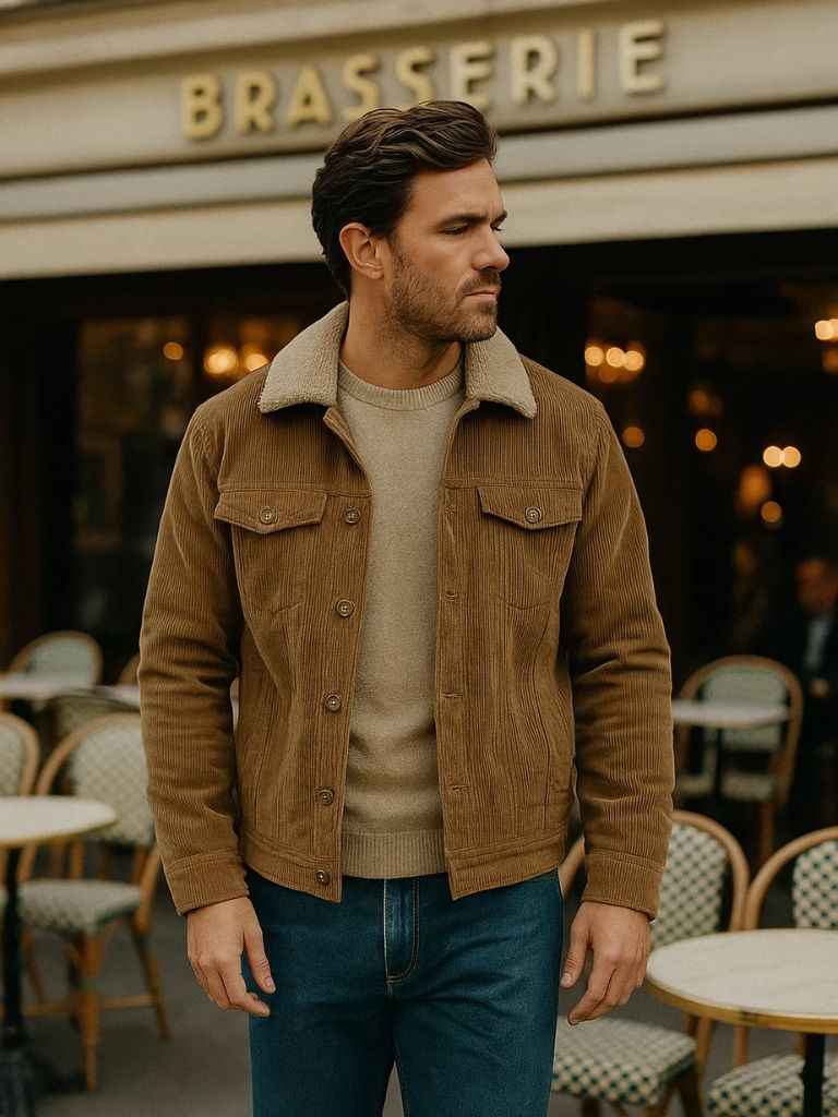 Finley & Family Vintage-Inspired Minimalist Corduroy Jacket