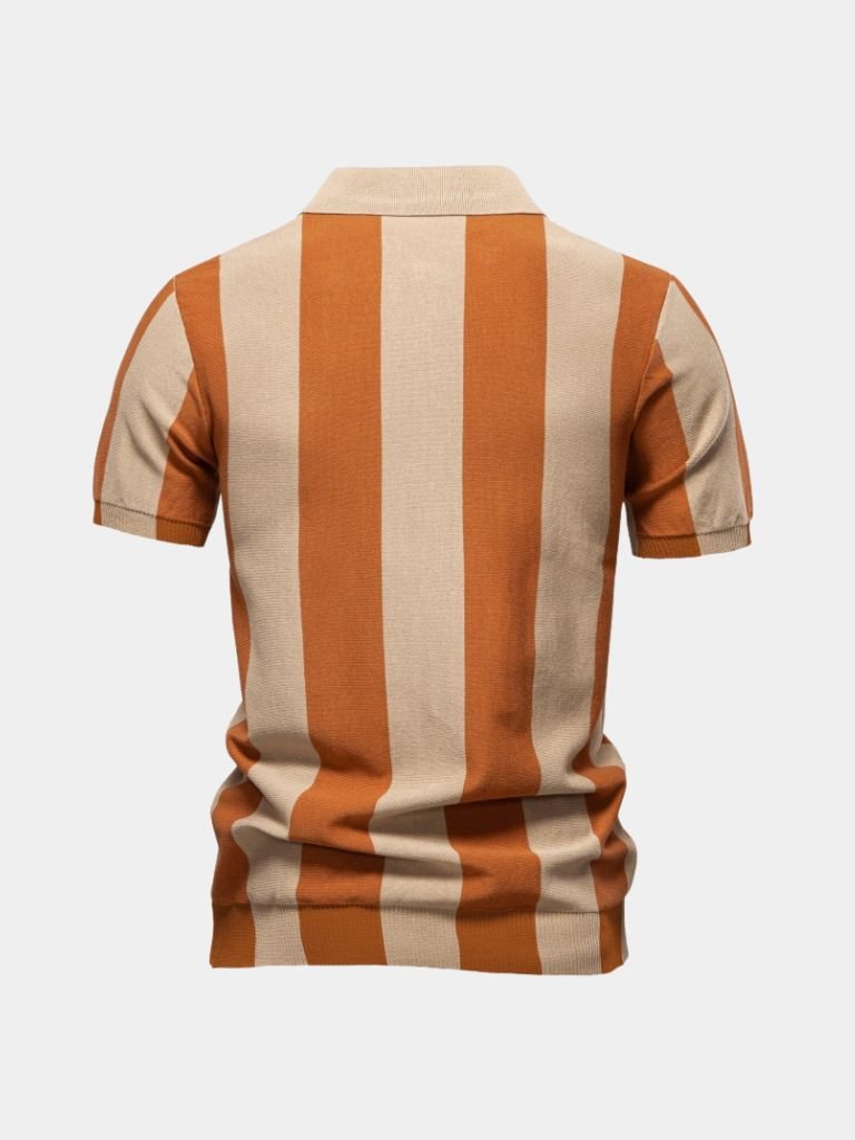 Navy Striped Polo - Finley & Family